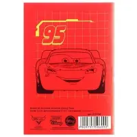 Блокнот А7, на скрепке, 16 листов, в клетку, Тачки