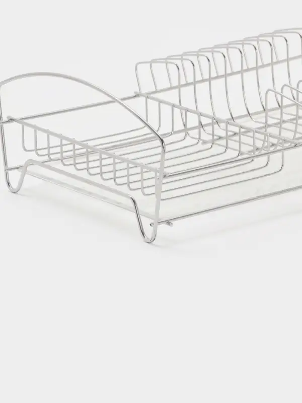 Сушилка для тарелок и кружек с поддоном 39*25*12 см, цвет хром
