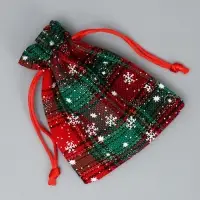 Мешочек подарочный холща &laquo;Снежинка&raquo;, 10 х 12 см +/- 1.5 см