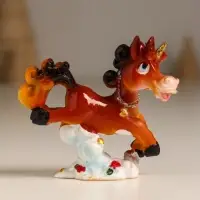 Сувенир полистоун "Лошадка на облачке с розами" МИКС 6,4х2,5х6 см