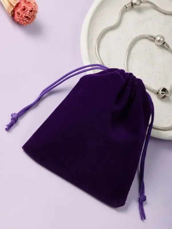 Мешочек бархатный, 10&times;12 см, фиолетовый