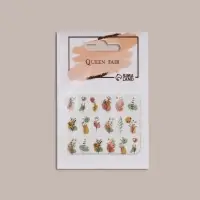 Слайдеры для ногтей &laquo;Летние цветы&raquo;, разноцветные