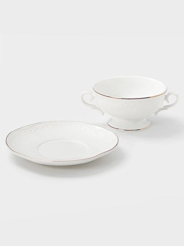 Супница 280мл W&Y "Empire" 17см с блюдцем