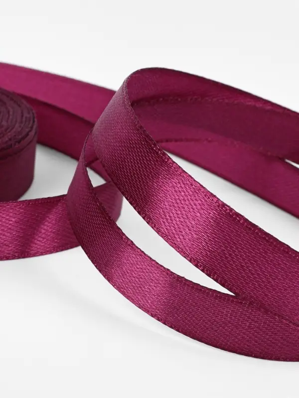 Лента атласная, 12 мм, 23&plusmn;1 м, баклажановая №252