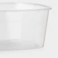 Контейнер пищевой, 900 мл, 14.9&times;14.9&times;7.4 см, квадрат, прозрачный, крышка голубая