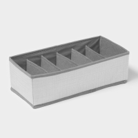 Органайзер для хранения белья &laquo;Нить&raquo;, 6 ячеек, 32,5&times;15,5&times;10 см, цвет серый