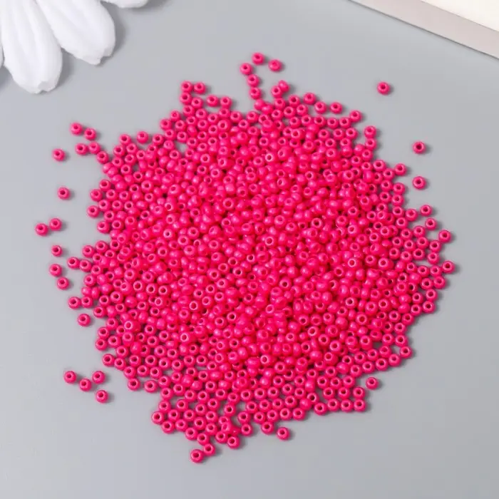 Бисер стекло 12/0 "Кукольный розовый" 15 гр