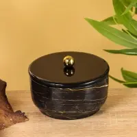 Конфетница с крышкой "Тёмный шоколад" 11х11х7 см