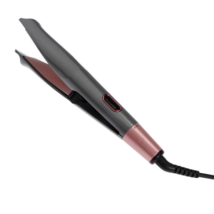 Плойка Luazon LW-21, 40 вт, керамическое покрытие, d=35mm, до 230&deg;C, серо-розовая