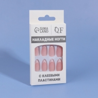 Накладные ногти &laquo;Classic French&raquo;, 24 шт, с клеевыми пластинами, форма миндаль, цвет нежно-розовый/белый