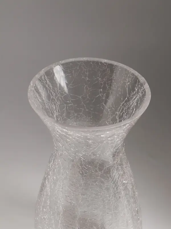 Ваза стекло настольная "Паутинка" изгиб, 25х12,5 см, прозрачный