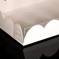 Коробка для печенья, белая, 10.5&times;20&times;3 см