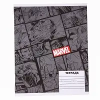 Тетрадь в клетку 24 листа, 4 вида МИКС, обложка мелованный картон, &laquo;Мстители&raquo;