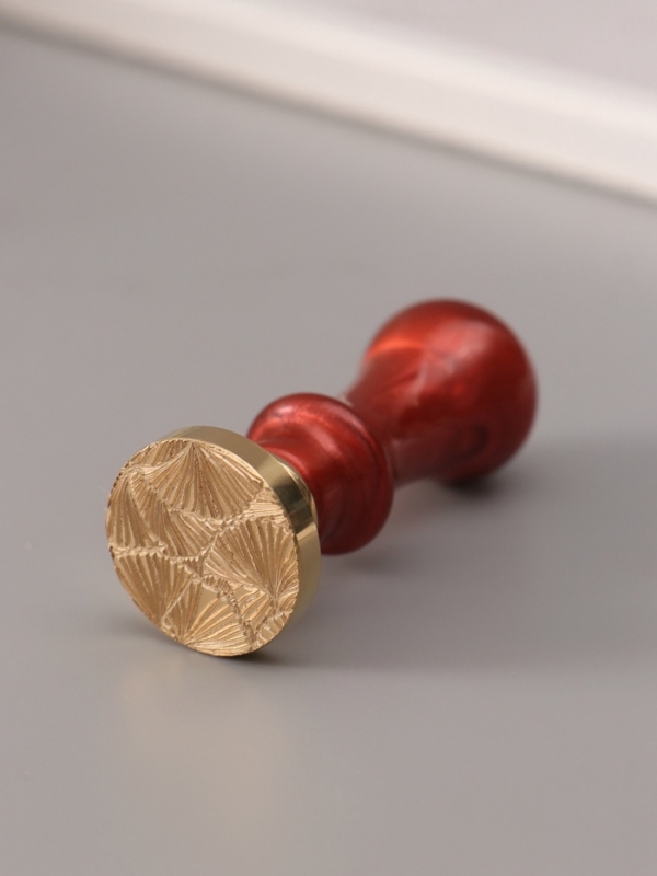 Печать для сургуча с пластиковой ручкой "Цветок веер" 6,3х2,5х2,5 см