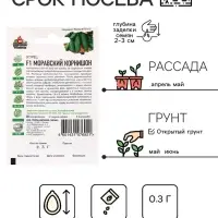 Семена Огурец "Моравский корнишон" F1, раннеспелый, пчелоопыляемый, 0,3 г  серия ХИТ х3
