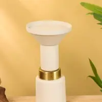 Подсвечник на 1 свечу текстурный "Фисташковый" 10,5х10,5х20 см