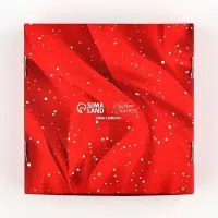 Коробка для макарун с низкими бортами &laquo;Новогодняя роскошь&raquo;, венок, 11х 11х 3 см