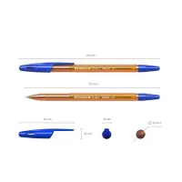 Ручка шариковая ErichKrause R-301 Amber Stick, узел 1.0 мм, чернила синие, длина линии письма 1000 метров