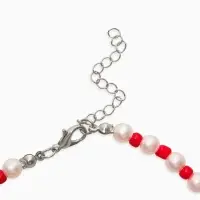 Бусы детские &laquo;Выбражулька. Клубники&raquo;, жемчуг, 34.5 см, красно-белый