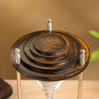 Песочные часы "Сансет" 12,5х12,5х25,5 см, дерево, сталь