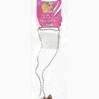 Кулон детский &laquo;Выбражулька. Мишка&raquo;, 40 см, бежевый в серебре