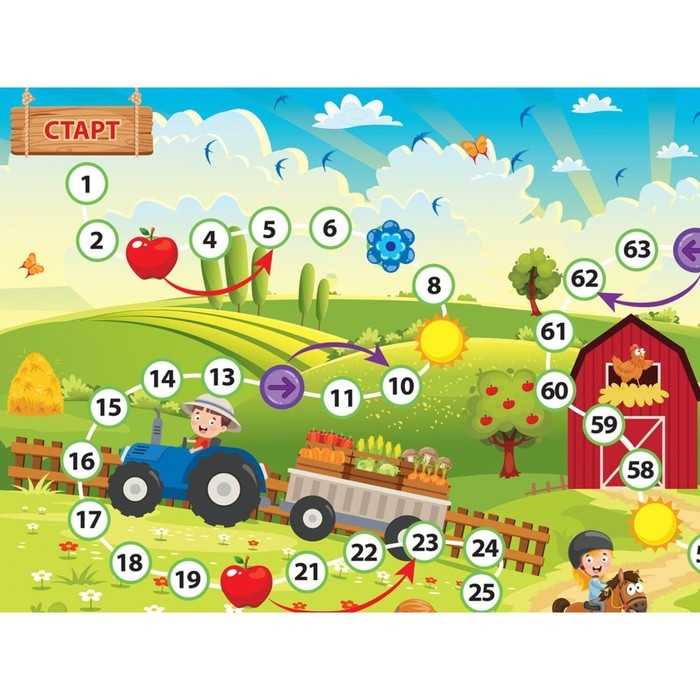 Настольная игра-ходилка &laquo;Лето в деревне&raquo;