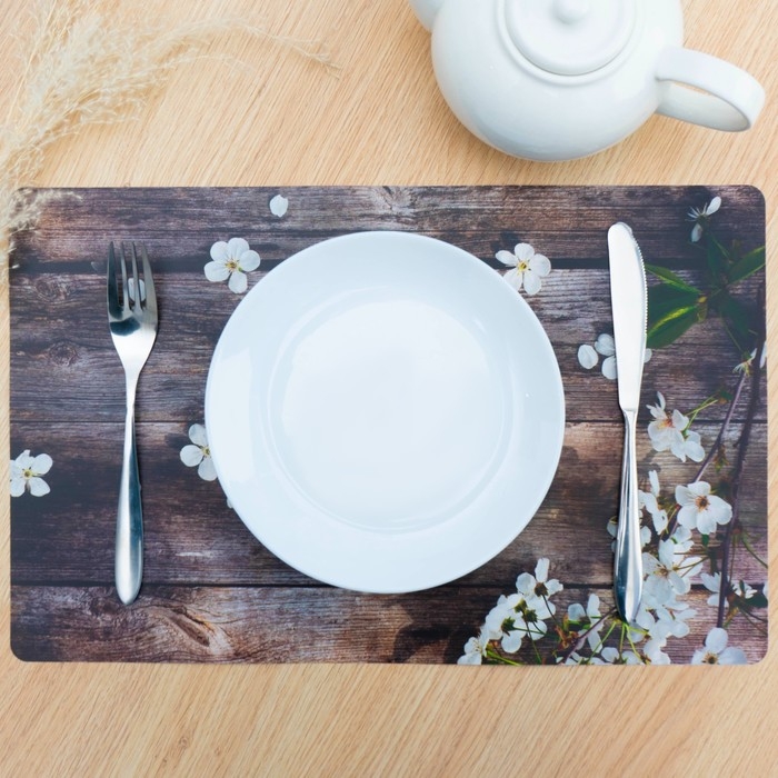 Салфетка сервировочная на стол &laquo;Ветка яблони&raquo;, 26&times;41 см