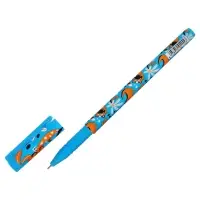 Ручка шариковая масляная 0.7 мм, корпус софттач с рисунком &laquo;Vinson&raquo; синяя