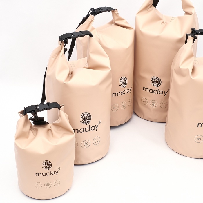 Гермомешок туристический maclay, 30 л, 500D, цвет оранжевый