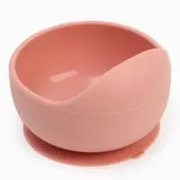 Тарелка детская на присоске и ложка, розовый, Mum&Baby