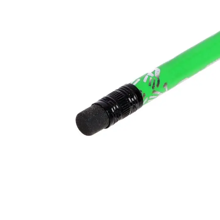 Карандаш чернографитный твёрдость НВ &laquo;Ладошки&raquo; с ластиком, заточенный, круглый, МИКС