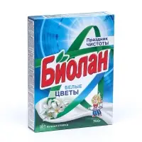 Стиральный порошок "Биолан" Белые цветы, ручная стирка, 350 гр
