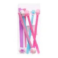 Ручка гелевая-прикол, синий стержень, Лапка МИКС