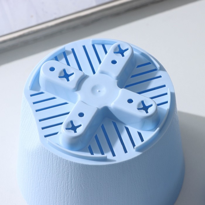 Горшок для цветов с прикорневым поливом &laquo;Альянс&raquo;, 0,4 л, d=10 см, h=8,5 см, голубой