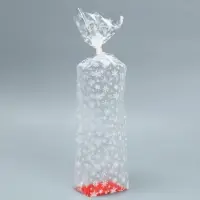 Пакет подарочный новогодний с жёстким дном &laquo;Снежинки&raquo;, 6 х 8 х 30 см