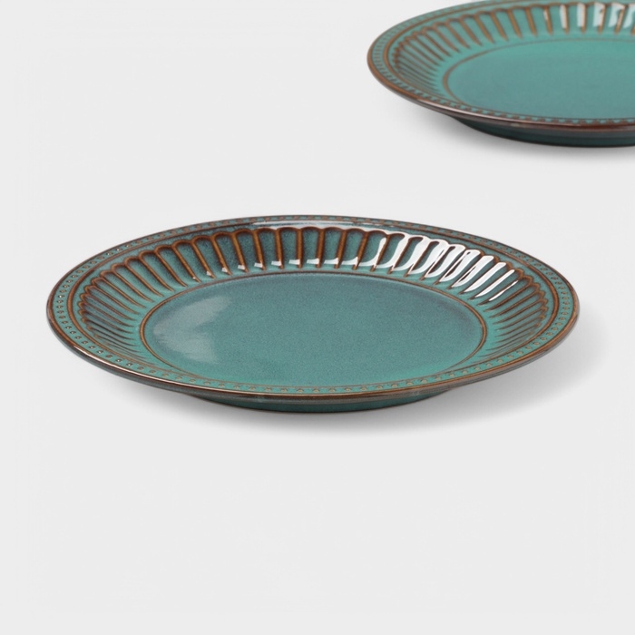 Набор тарелок 2 шт Доляна "Винтаж"  20 см, цвет синий