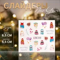 Слайдеры для ногтей &laquo;Winter mood&raquo;, разноцветные