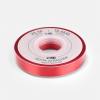 Лента атласная двухсторонняя №0250 15мм*25&plusmn;1м алый TR