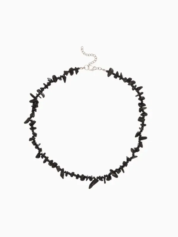 Ожерелье 20 см, цв. чёрно-серый
