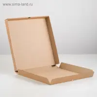 Коробка для пиццы, бурая, 33&times;33&times;4 см