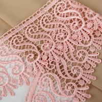 Кружево гипюровое, 94 мм &times; 11 &plusmn; 1 м, цвет нежно-розовый