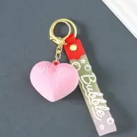 Брелок с карабином, ремешком "Бархатное сердце" 2х5,3х20,5 см