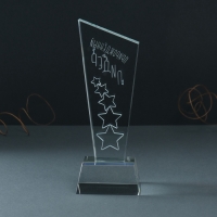 Сувенир стекло стела "Звёзды -  Прирождённый лидер" 8х8х23 см