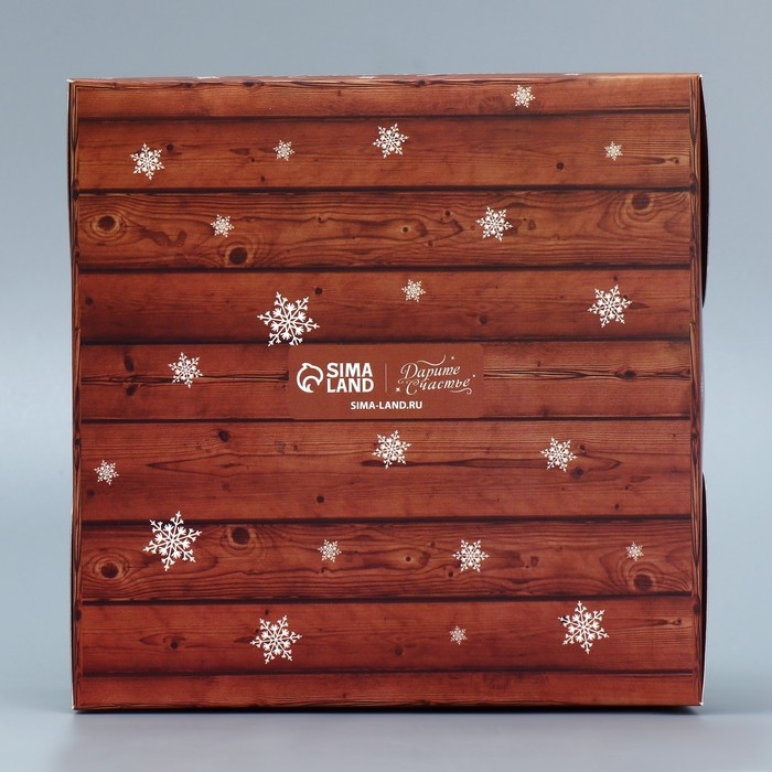 Коробка для капкейка &laquo;Тепла и уюта&raquo;, 16 х 16 х 10 см, Новый год