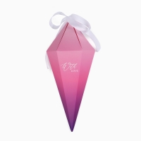 Переноска - шестиугольник для цветов &laquo;С любовью!&raquo;, розовая, 15 х 35 х 15 см