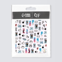 Наклейки для ногтей &laquo;Иконки&raquo;, разноцветные