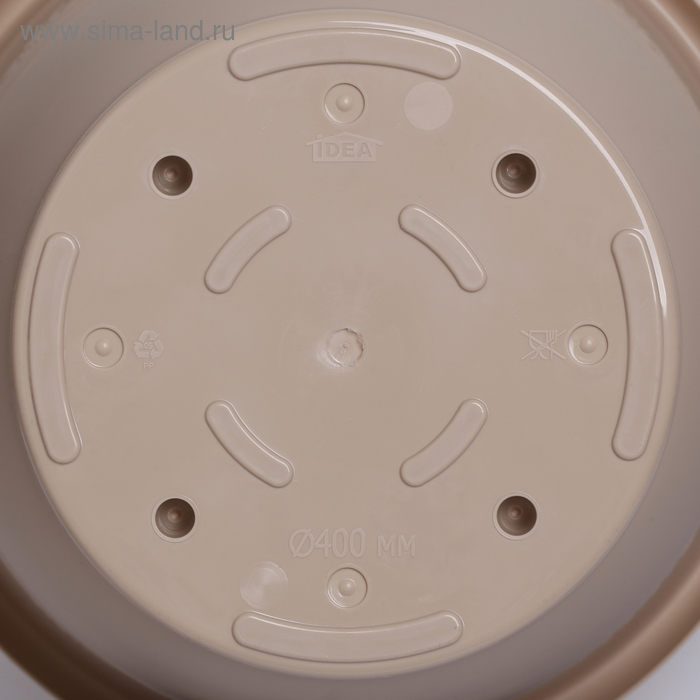 Горшок с поддоном &laquo;Рябина&raquo;, 22 л, цвет латте