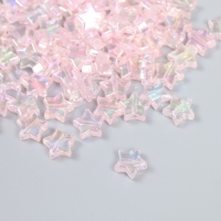 Набор бусин для творчества пластик "Звезда. Розовый перламутр" н-р 20 гр 1,1х1,1х0,4 см