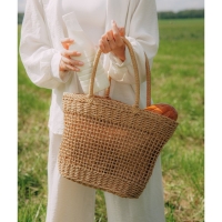 Сумка женская SL Home, ручное плетение, хлопок, длина ручек 18,5 см, 40&times;27 см