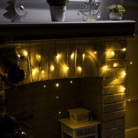 Гирлянда &laquo;Бахрома&raquo; 3 &times; 0.5 м, IP20, тёмная нить, 80 LED, свечение тёплое белое, 8 режимов, 220 В